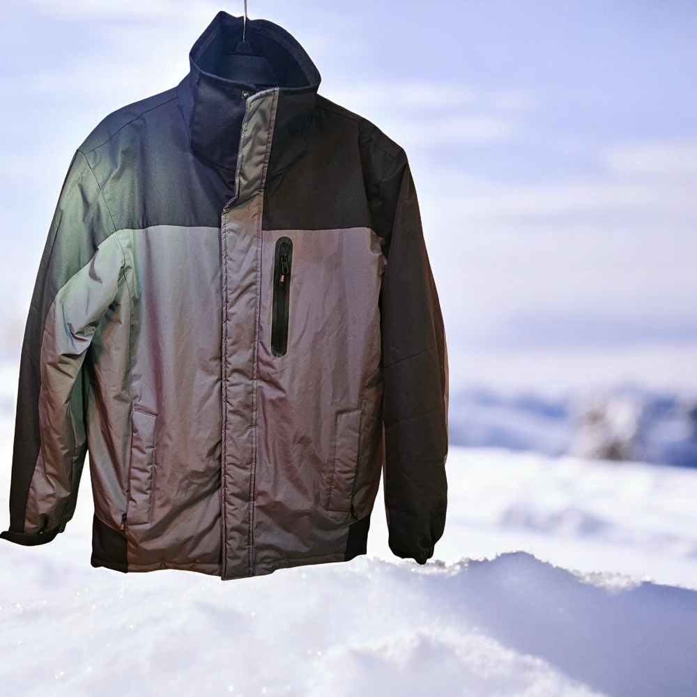 Men's Black and Gray Jacket
